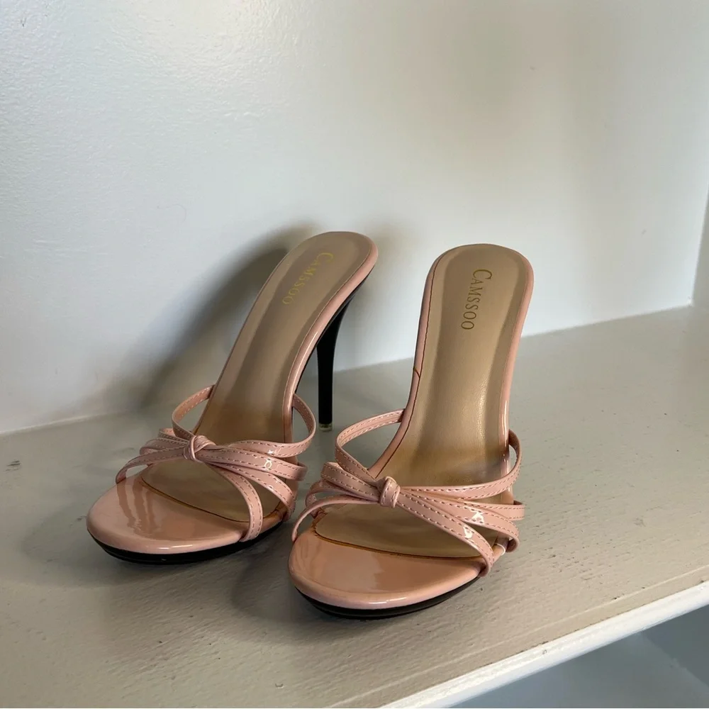 Pink Mule Sandal Heel - 9 - Picture 2 of 9